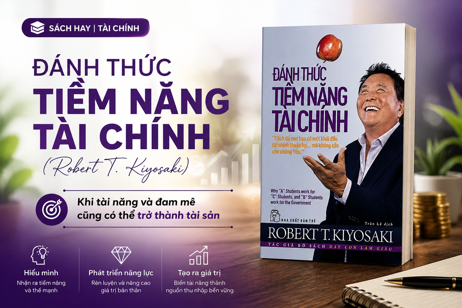 Đánh thức tiềm năng tài chính (Robert T. Kiyosaki): Khi tài năng và đam mê cũng có thể trở thành tài sản